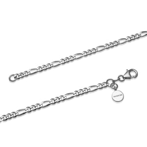 Jimmy Jump Sterling Silver 4 mm Wide Figaro Chain - 55 cm