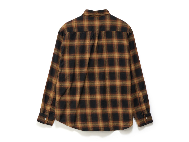 Plaid Classic Long Sleeve Shirt - Mustard