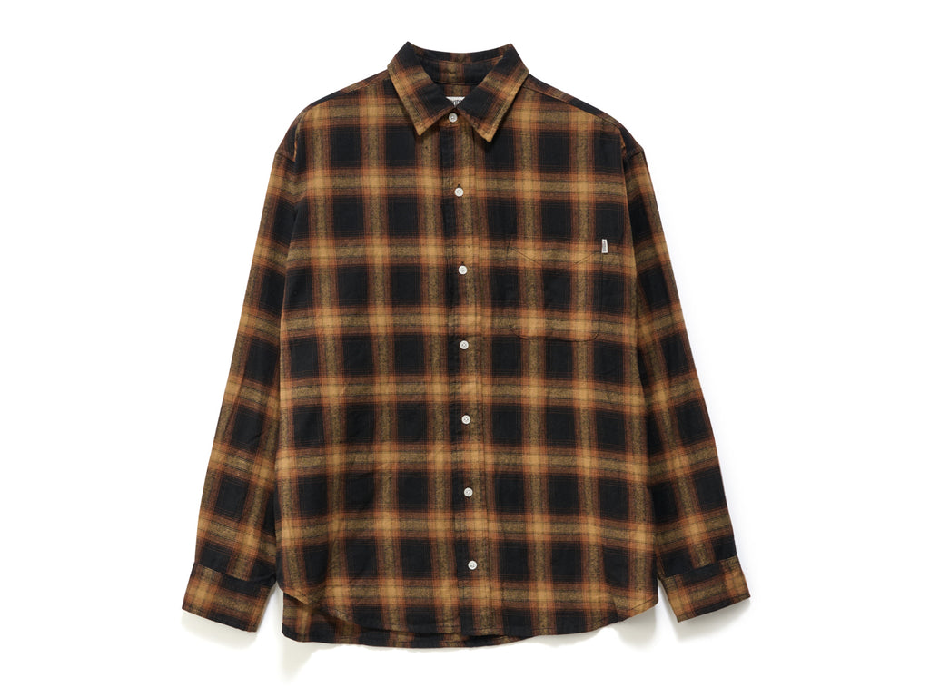 Plaid Classic Long Sleeve Shirt - Mustard