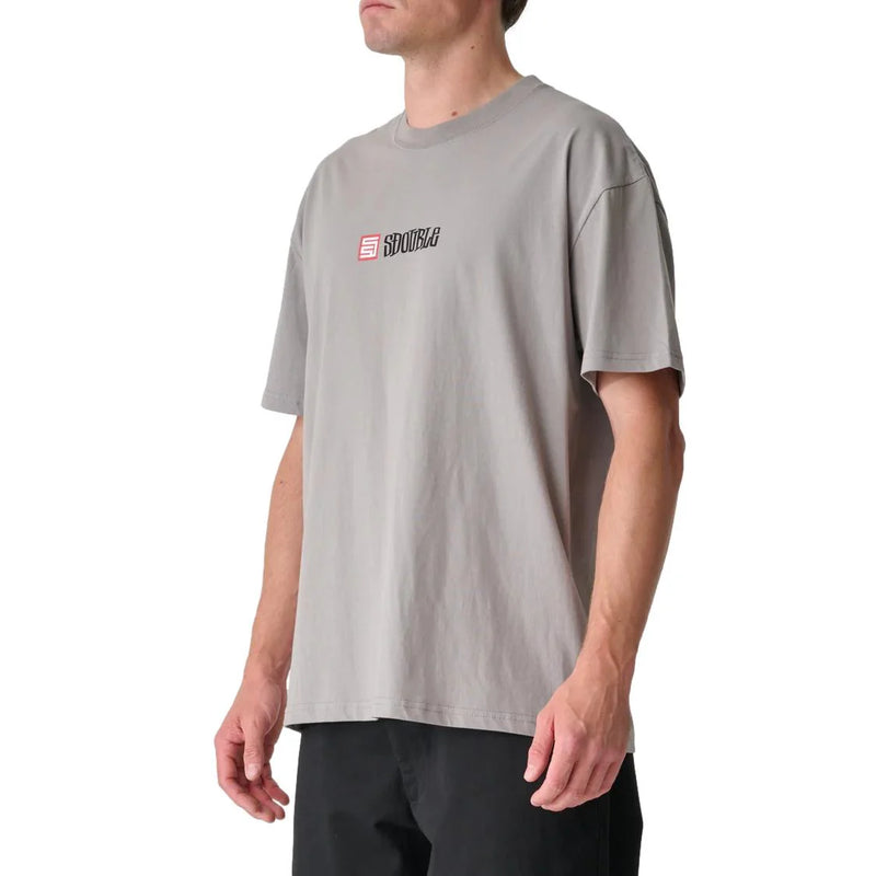 S Cube Mid Block T-Shirt - Stone