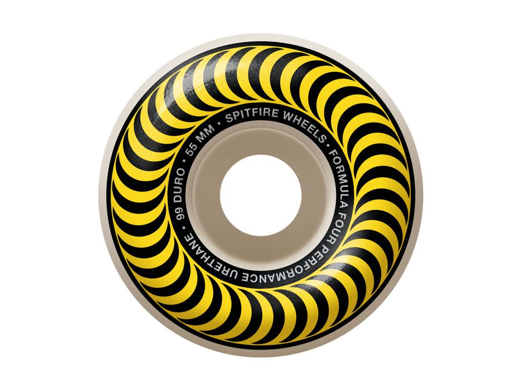 99D Formula Four Classic Swirl Wheels - White 55mm
