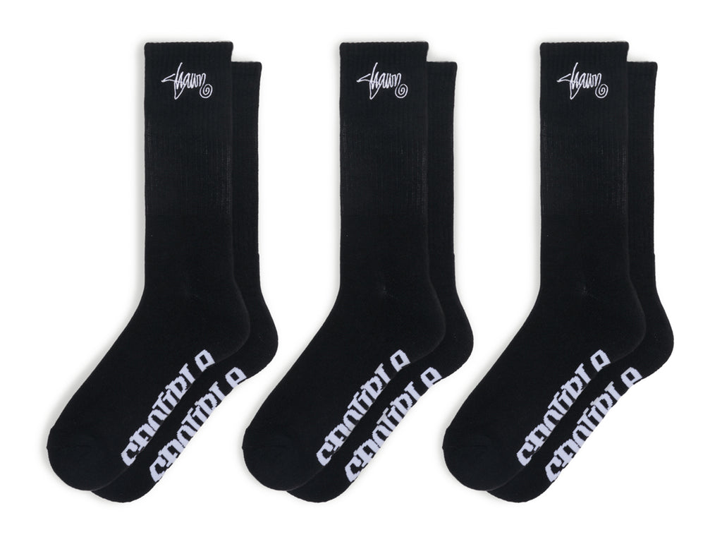 Standard Shawn Sock 3pk - Black
