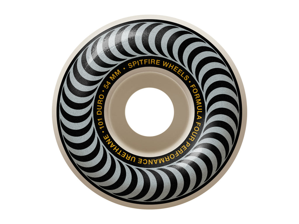 101D Formula Four Classic Swirl Wheels - White 54mm