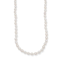 St. Clair Sterling Silver 6 mm Freshwater Pearl Necklace Chain - 50 cm length