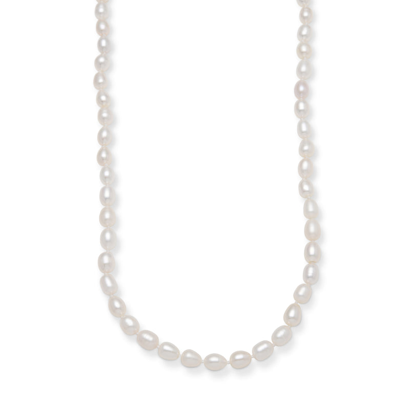 St. Clair Sterling Silver 6 mm Freshwater Pearl Necklace Chain - 50 cm length