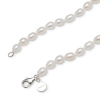 St. Clair Sterling Silver 6 mm Freshwater Pearl Necklace Chain - 50 cm length