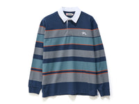 Variagated Stripe Rugby - Navy