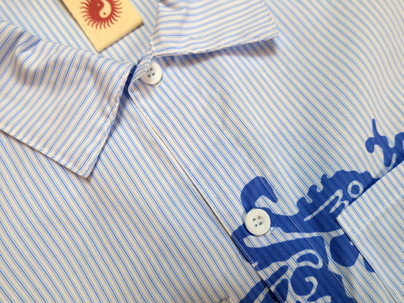 Canton Short Sleeve Shirt - Blue / White