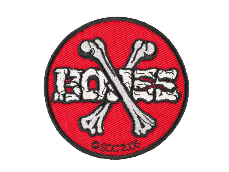 Bones Cross Patch - Red 3.5"