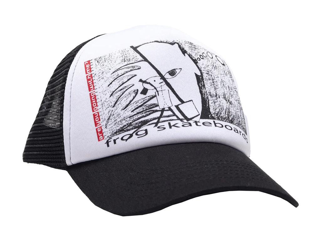 R U Going With Me? Frog Trucker Cap - Black