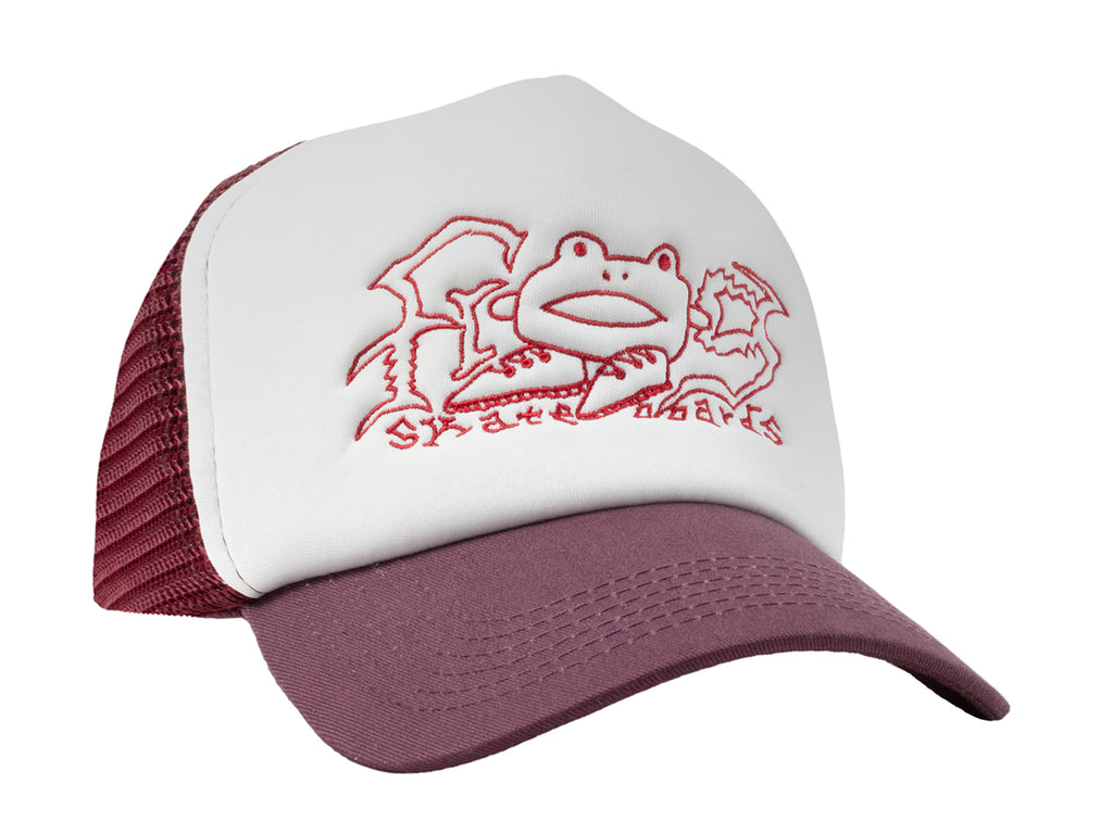 Big Shoes Frog Trucker Cap - Maroon