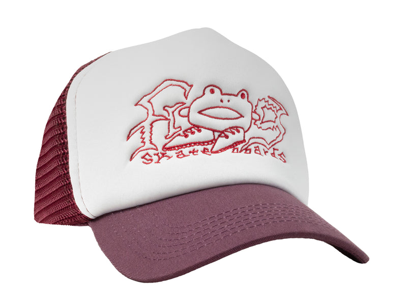 Big Shoes Frog Trucker Cap - Maroon