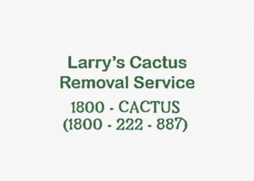 Larry's Cactus Removal T-Shirt - White