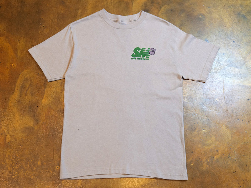 Clippy T - Sand / Dark Green