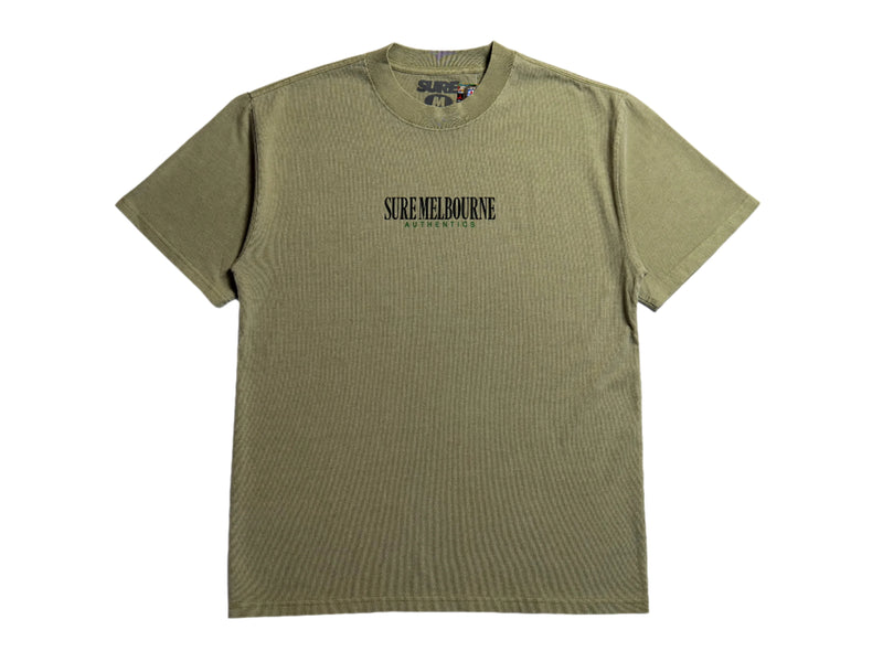 Little Lonsdale St. Heavyweight T-Shirt - Faded Eucalyptus / Black