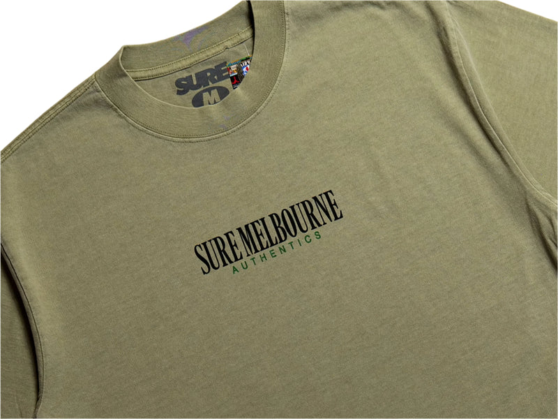 Little Lonsdale St. Heavyweight T-Shirt - Faded Eucalyptus / Black