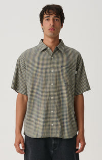 Vista Plaid Summer Short Sleeve Shirt - Sage