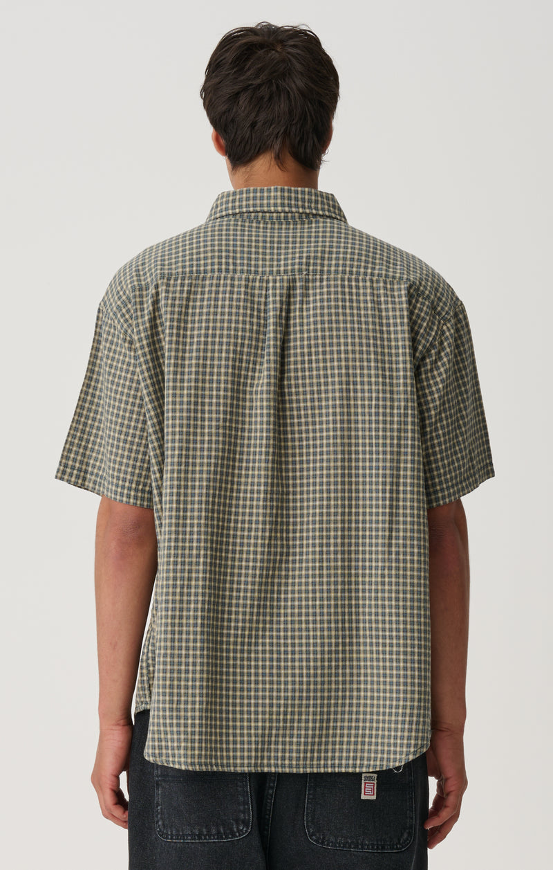 Vista Plaid Summer Short Sleeve Shirt - Sage
