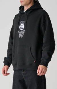 Crown Dot Hooded Fleece - Black