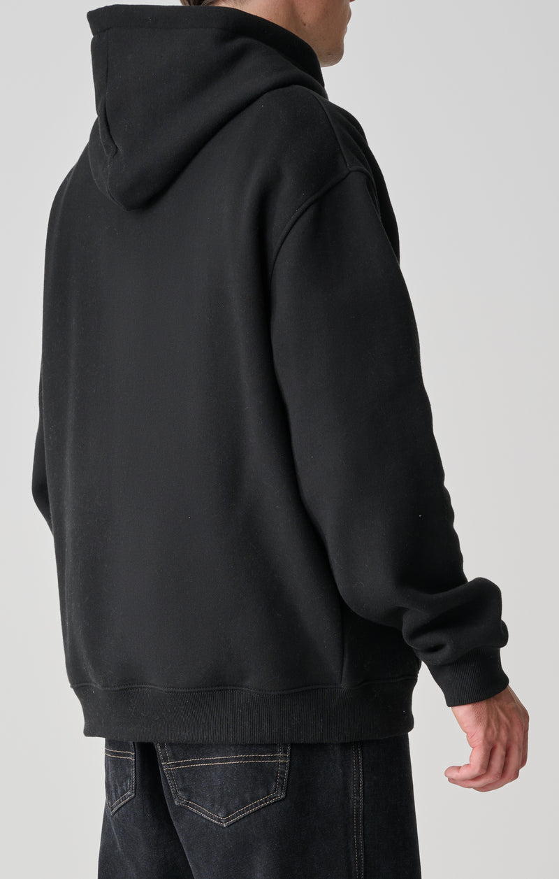 Crown Dot Hooded Fleece - Black