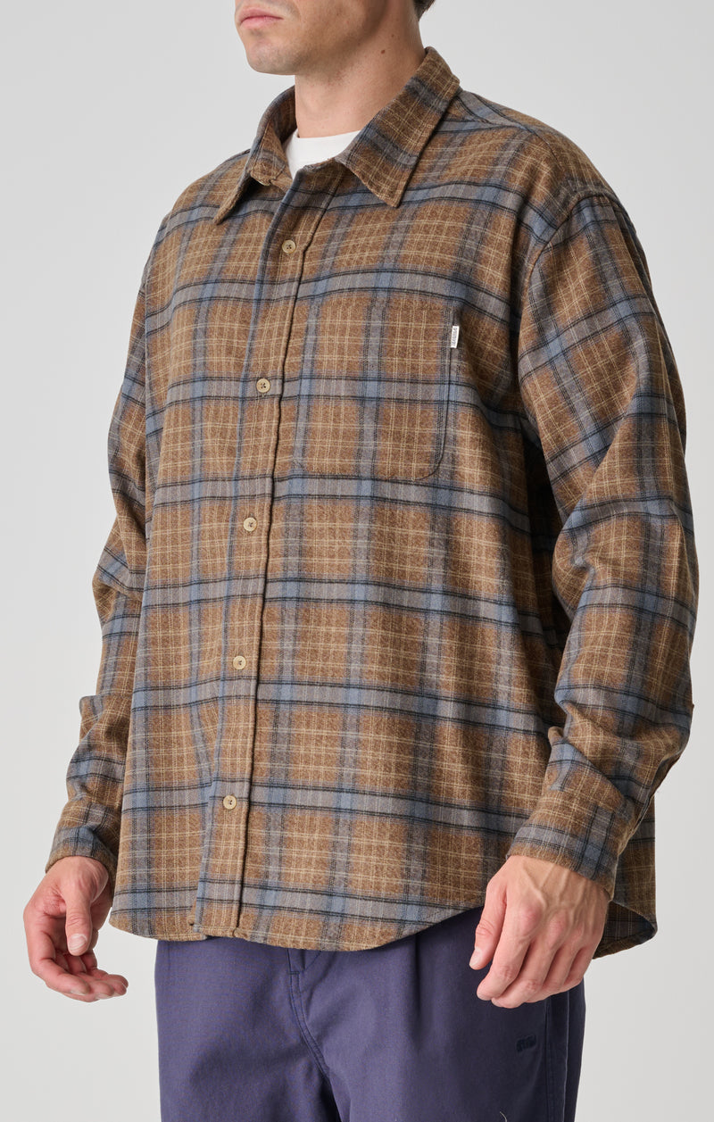 Mission Long Sleeve Shirt - Brown