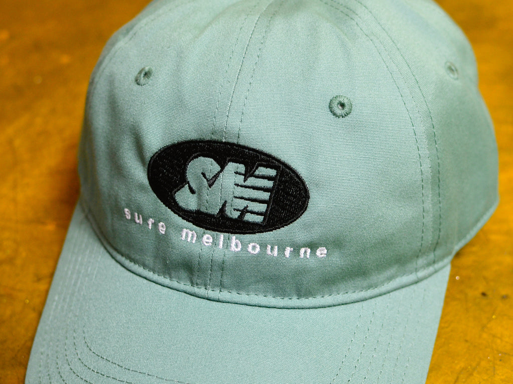 SM Oval Embroidered Cap - Sage / Black