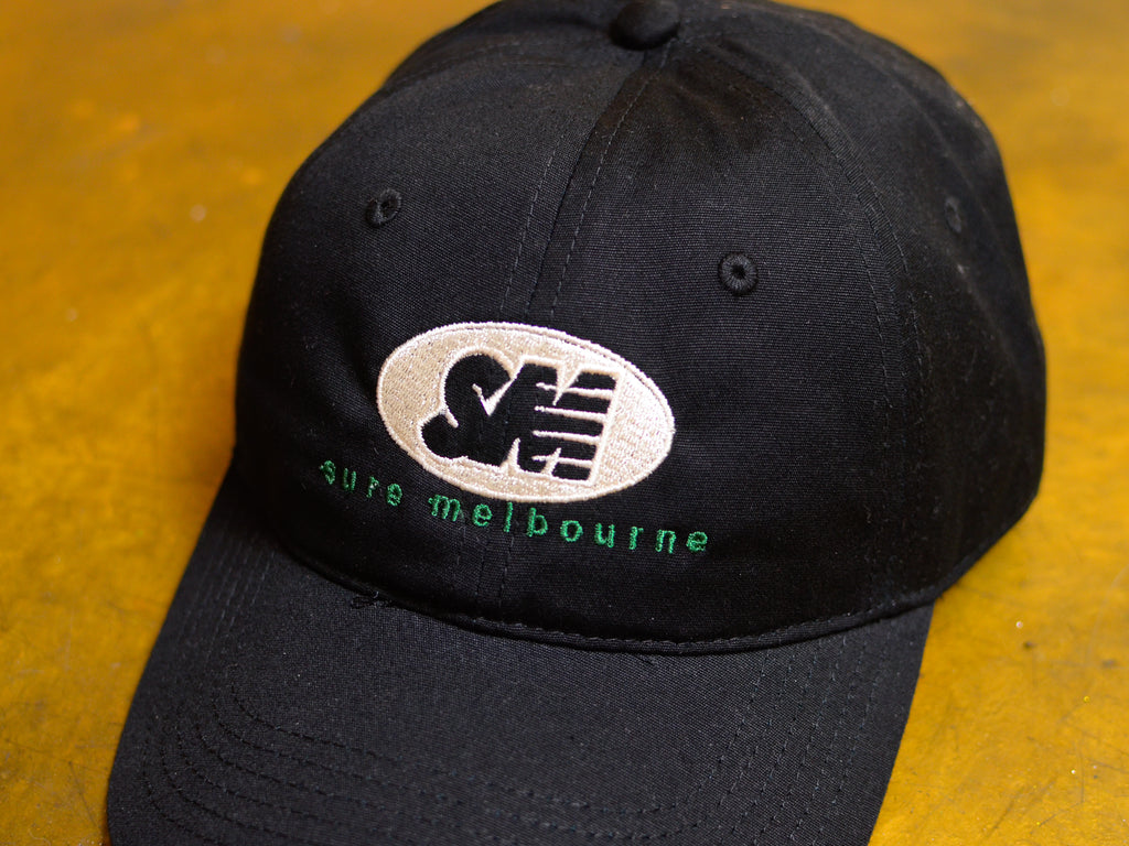 SM Oval Embroidered Cap - Black / White