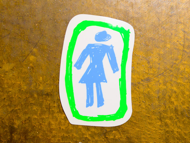 Girl Sketchy OG Logo Med Sticker - Multi