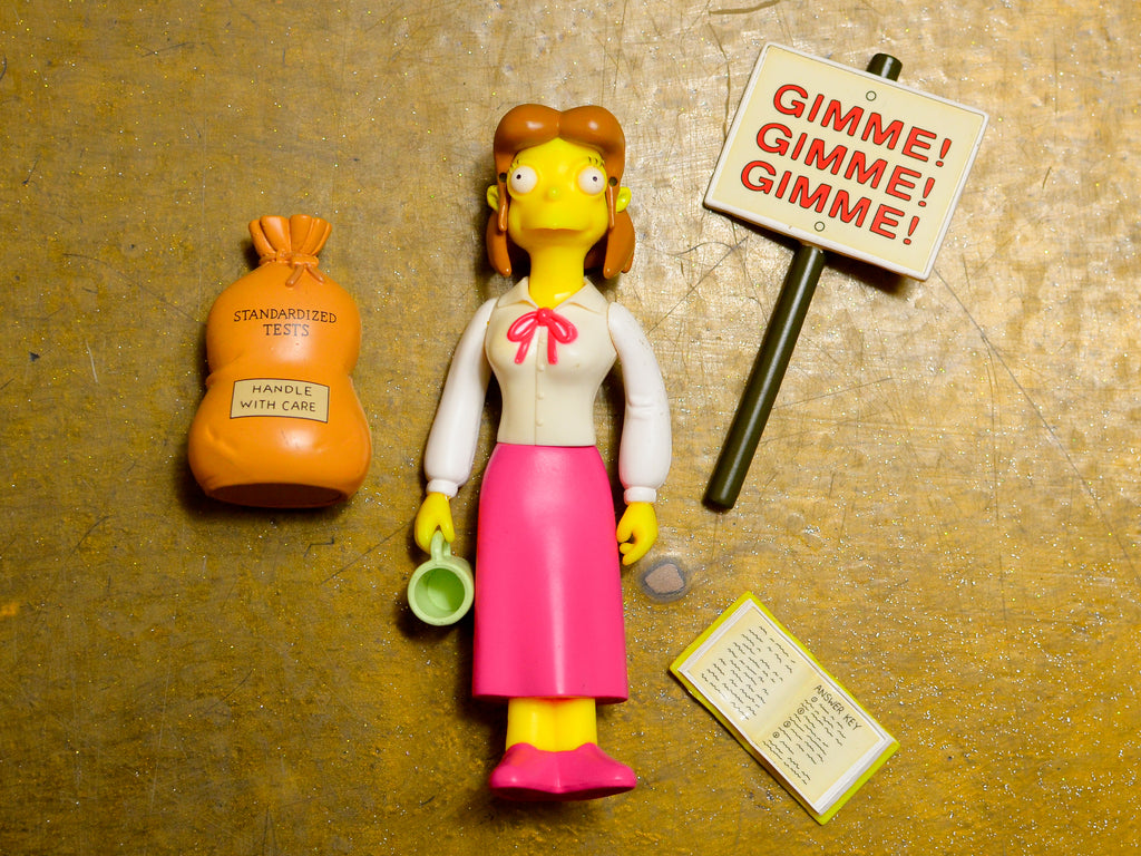 Ms. Hoover - Playmates Simpsons World Of Springfield Vintage Figure