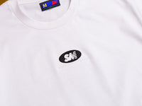 SM Oval Heavyweight Embroidered T-Shirt - White / Black