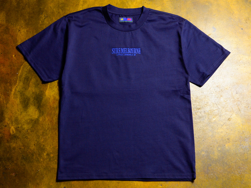 Little Lonsdale St. Heavyweight Embroidered T-Shirt - Navy
