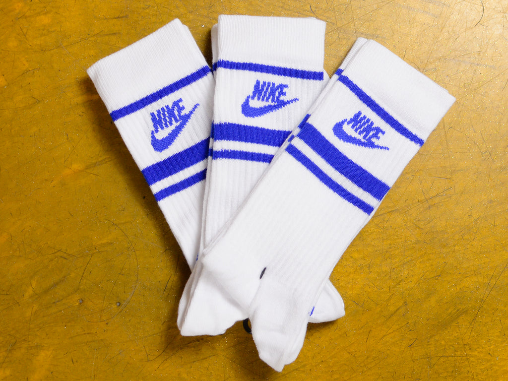 Nike Sportswear Everyday Essential Socks 3pk - White / Blue