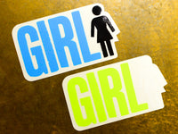 Girl Bold Sticker - Multi
