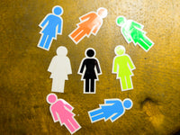 Girl Logo Medium Sticker - Multi