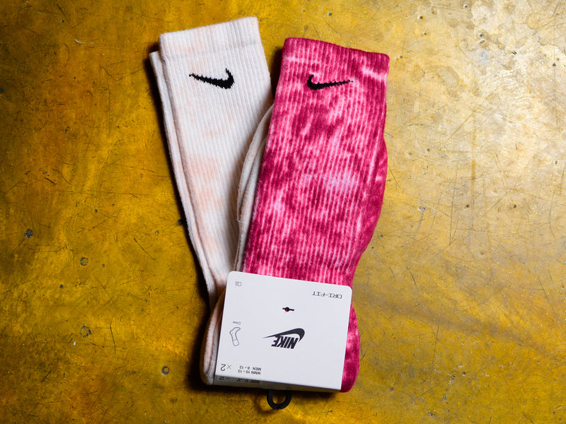 Nike Everyday Plus Cushion Crew Tiedye 2pk Socks - Pink / Magenta