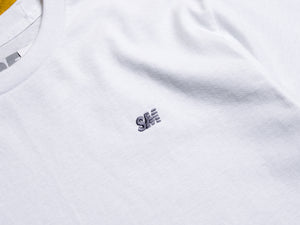 SM Classic Micro Embroidered T-Shirt - White / Dark Grey