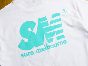 SM T-Shirt - White / Jade