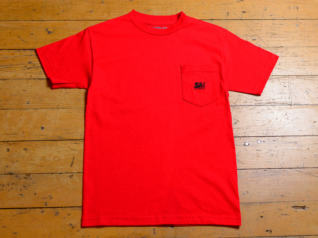 SM Classic Logo Pocket T-Shirt - Red / Black