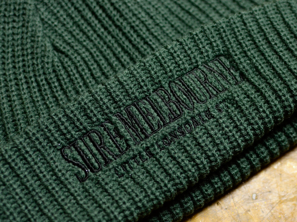 Little Lonsdale St. Cable Beanie - Khaki Green