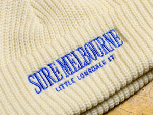 Little Lonsdale St. Cable Beanie - Off White