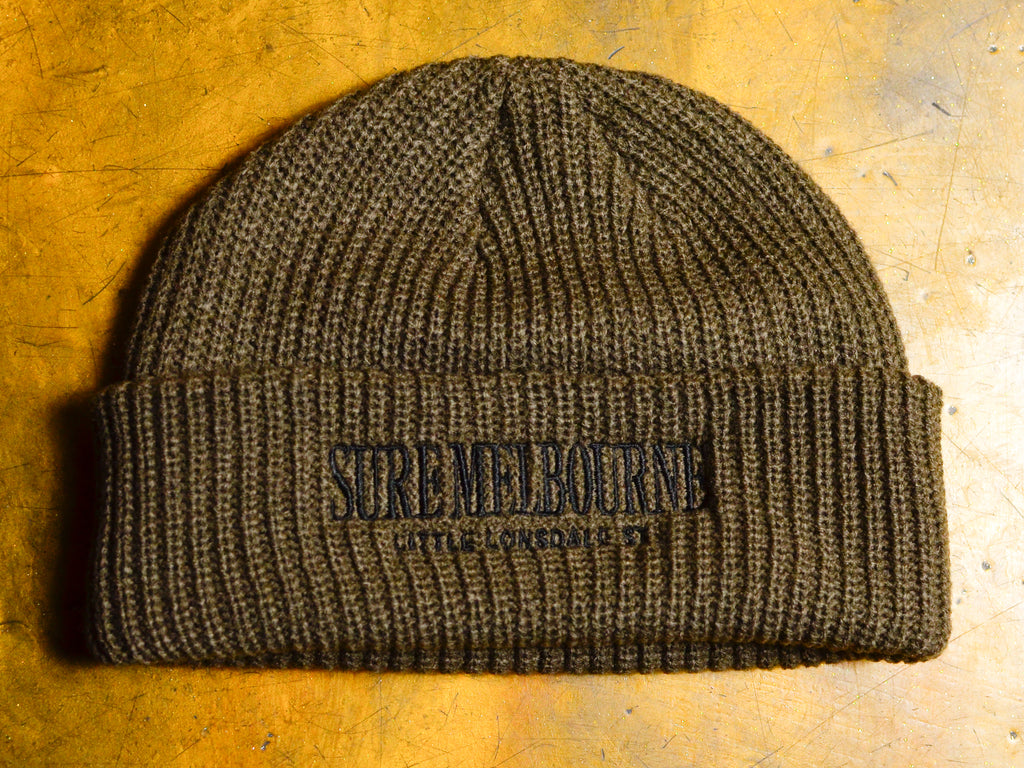 Little Lonsdale St. Cable Beanie - Walnut