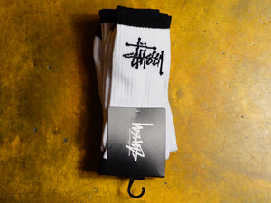 Men's Graffiti Crew 3pk Socks - White / Black