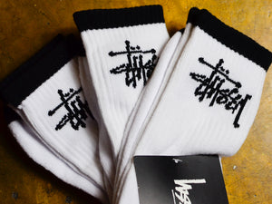 Men's Graffiti Crew 3pk Socks - White / Black
