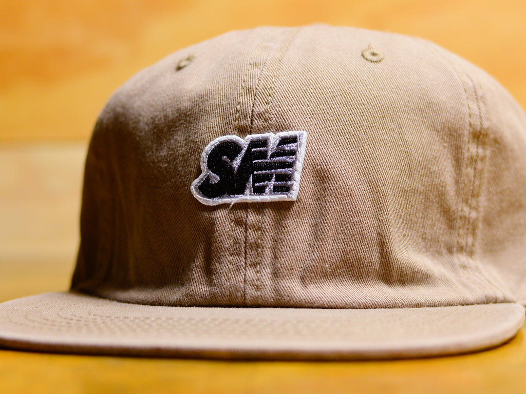 SM Patch 6 Panel Flat Brim Cap - Coffee