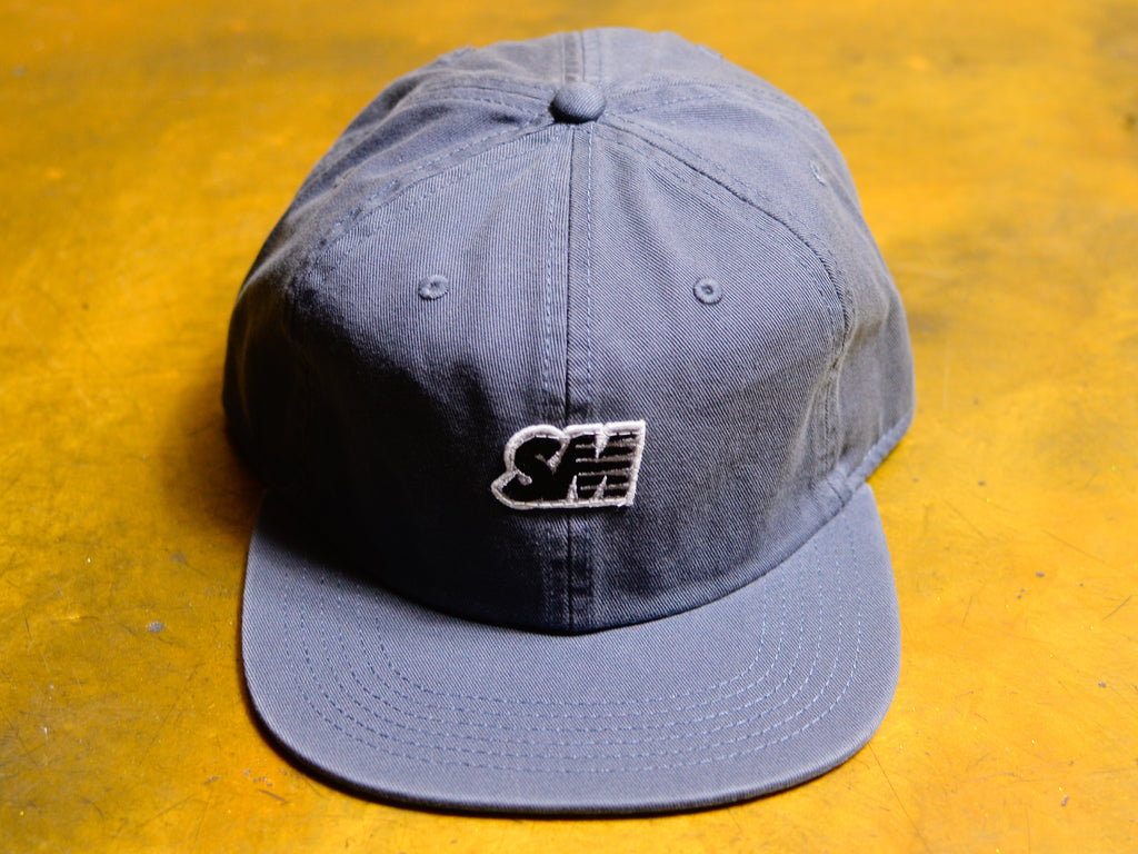 SM Patch 6 Panel Flat Brim Cap - Petrol Blue