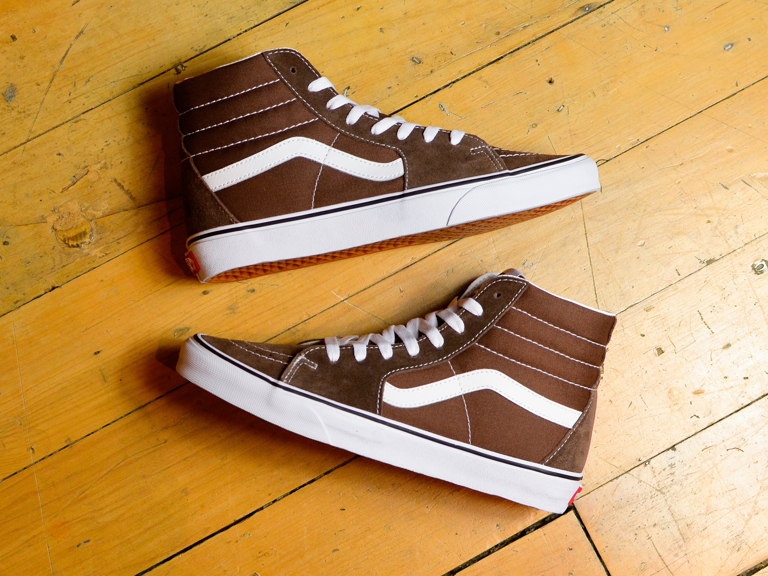Vans SK8-Hi Rain Drum/True White Mens 13.0 US Vans Sk8 Hi Shoes - beige (premium leather rain drum) main image 4