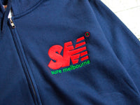 SM Embroidered Zip Hood - Navy