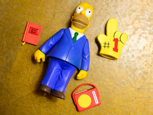 Sunday Best Homer - Playmates Simpsons World Of Springfield Vintage Figure