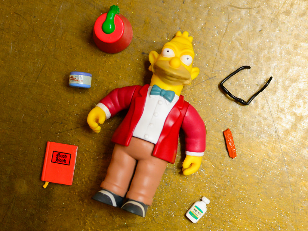 Sunday Best Grampa - Playmates Simpsons World Of Springfield Vintage Figure