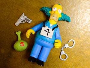 Busted Krusty - Playmates Simpsons World Of Springfield Vintage Figure